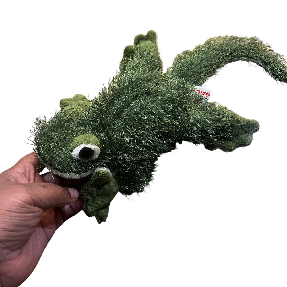 Ganz Webkinz Gecko Retired Fuzzy Green Plush Animal 15” No Code